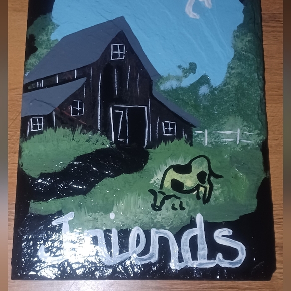 Welcome Friends Handpainted Farm Scenery Sign - Picture 4 of 8